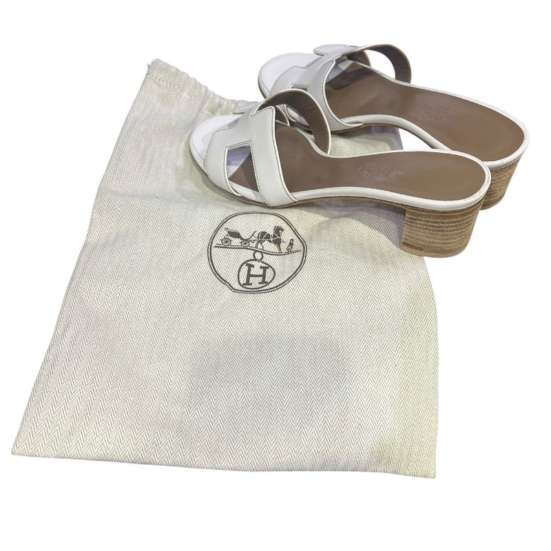 【美收精品】HERMES白色跟鞋 5-250-13