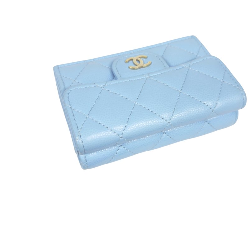 CHANEL CC 荔枝皮 多摺 迷你銀包-7