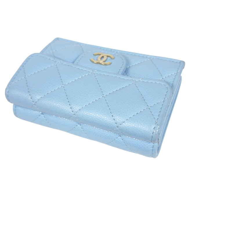 CHANEL CC 荔枝皮 多摺 迷你銀包-8