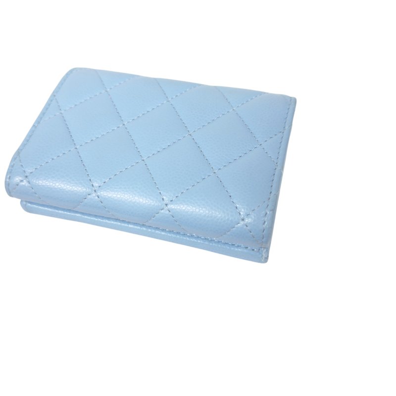 CHANEL CC 荔枝皮 多摺 迷你銀包-10