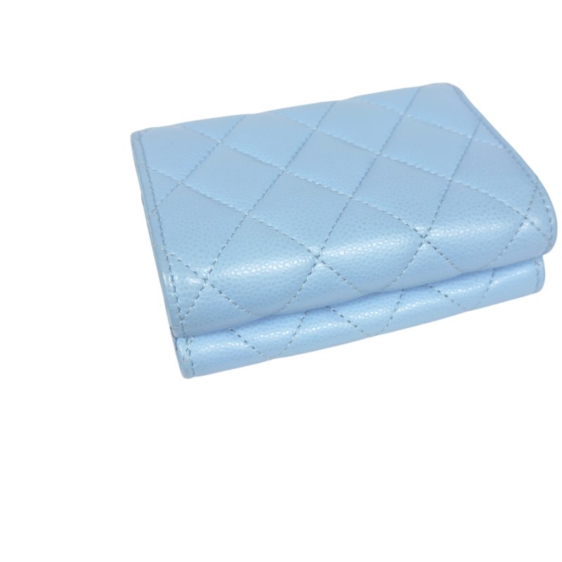 CHANEL CC 荔枝皮 多摺 迷你銀包-11