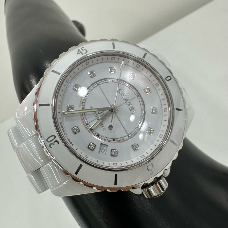 Chanel J12系列 H5705 白色陶瓷自動機械手錶 38mm表徑 鑽刻度 背透設計 20年卡-3