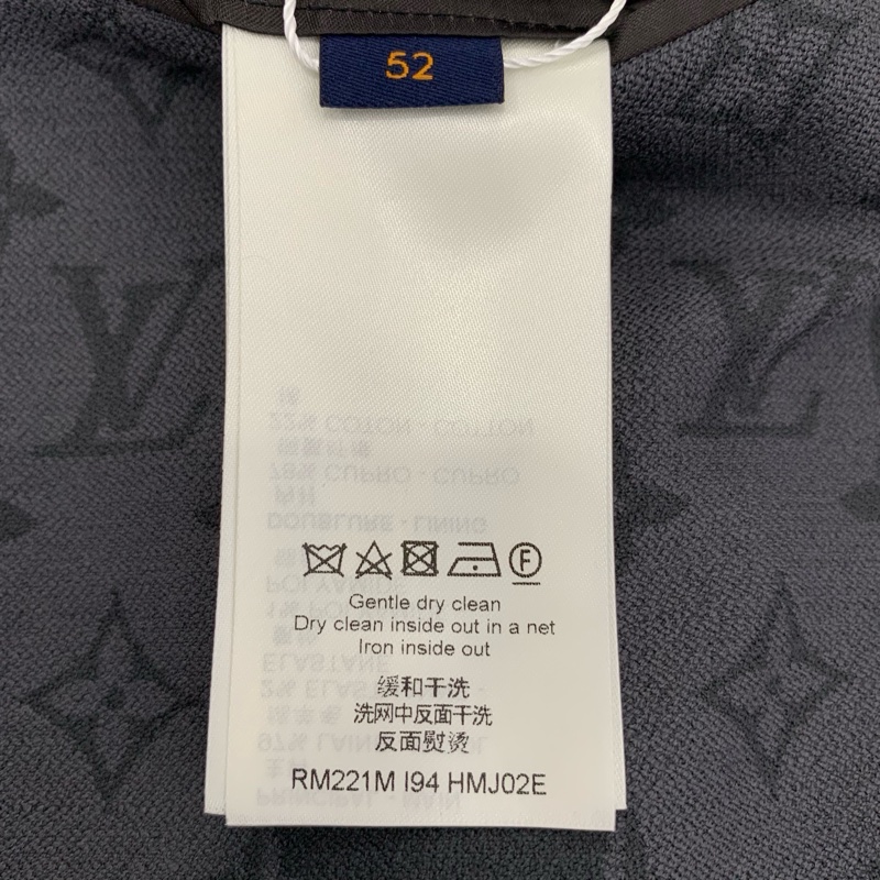 Louis Vuitton 深灰色logo老花满印绵羊毛西装外套 52 L码 带尘袋-3