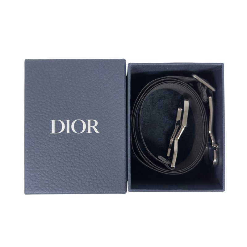 DIOR Oblique 老花 CD扣 彈性 腰帶-15