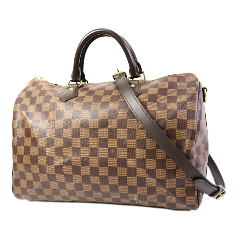 LOUIS VUITTON Damier Speedy Bandouliere 35手挽肩背兩用袋-2