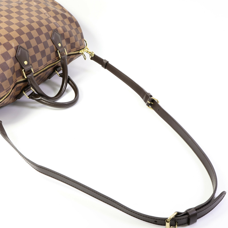 LOUIS VUITTON Damier Speedy Bandouliere 35手挽肩背兩用袋-8