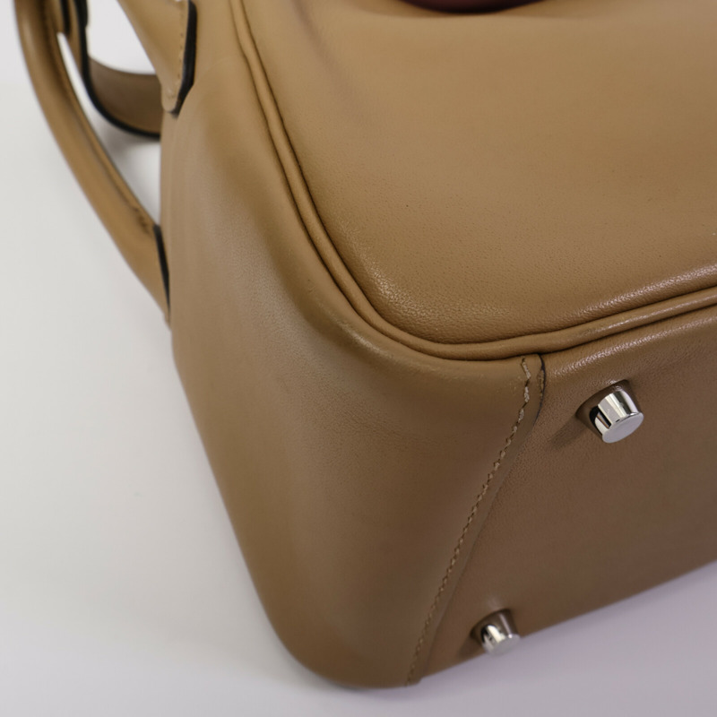 HERMES Swift皮革Mini Lindy手挽肩背兩用袋Chai/Mauve Sylvst-11