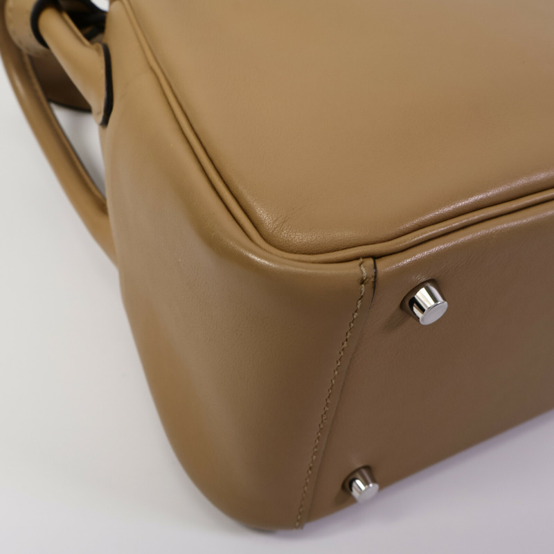 HERMES Swift皮革Mini Lindy手挽肩背兩用袋Chai/Mauve Sylvst-13