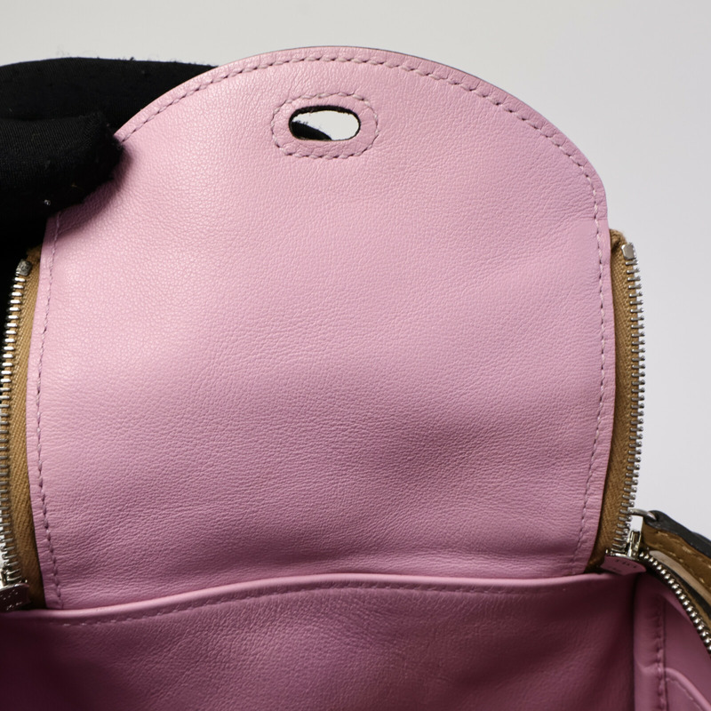 HERMES Swift皮革Mini Lindy手挽肩背兩用袋Chai/Mauve Sylvst-14