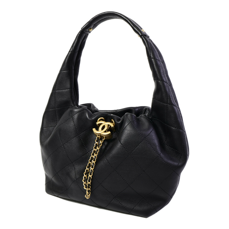 CHANEL 牛皮皮革Hobo肩背袋-1