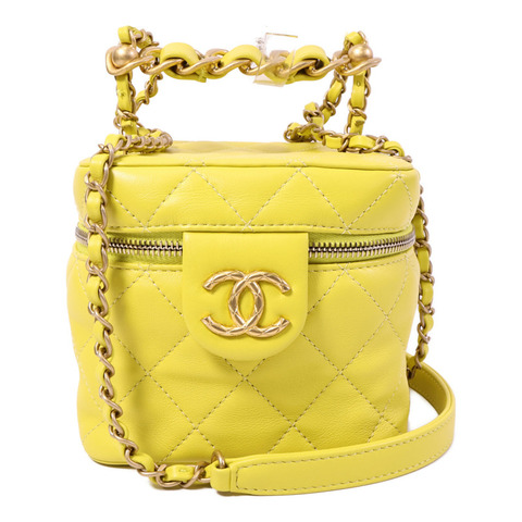 CHANEL 羊皮皮革Vanity Case手挽肩背兩用袋