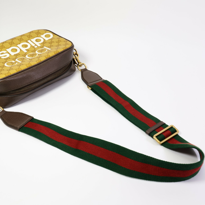 GUCCI 塗層帆布GUCCIxadidas GG Crystal肩背袋-8