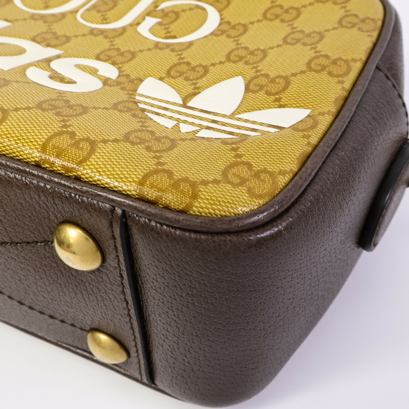 GUCCI 塗層帆布GUCCIxadidas GG Crystal肩背袋-10