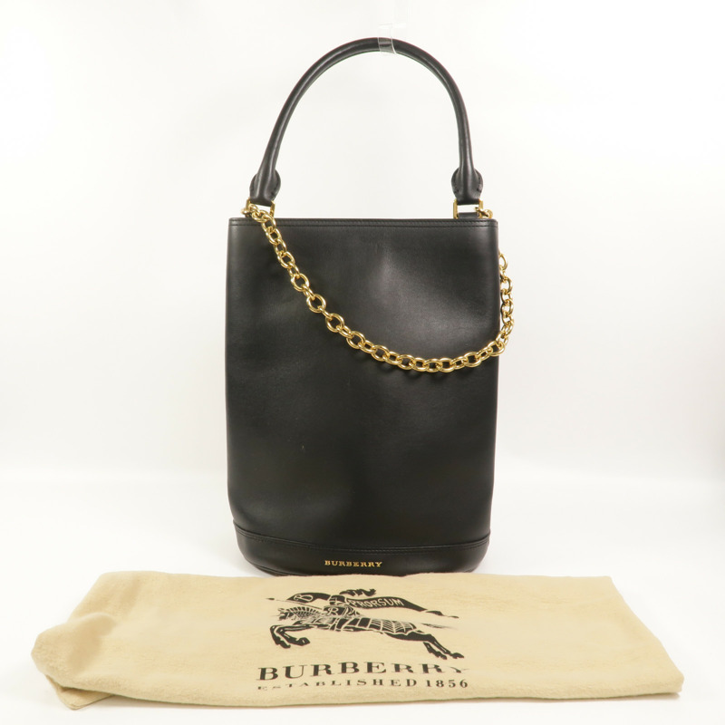 BURBERRY 牛皮皮革Prorsum Bucket Bag鏈帶手挽肩背兩用袋-9