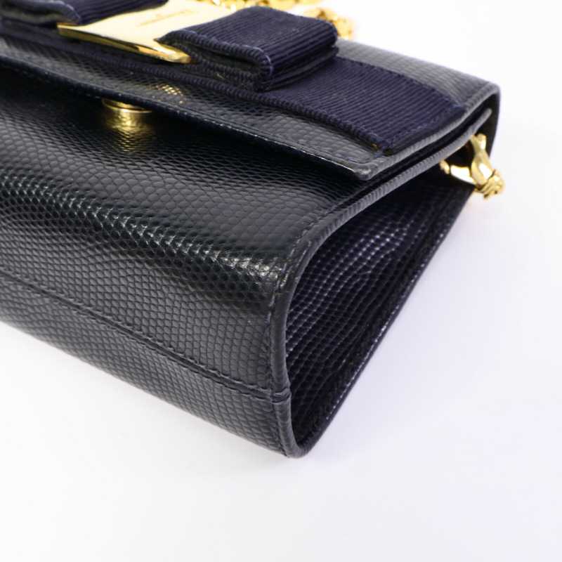 Salvatore Ferragamo 牛皮皮革Chain Shoulder Bag肩背袋-8