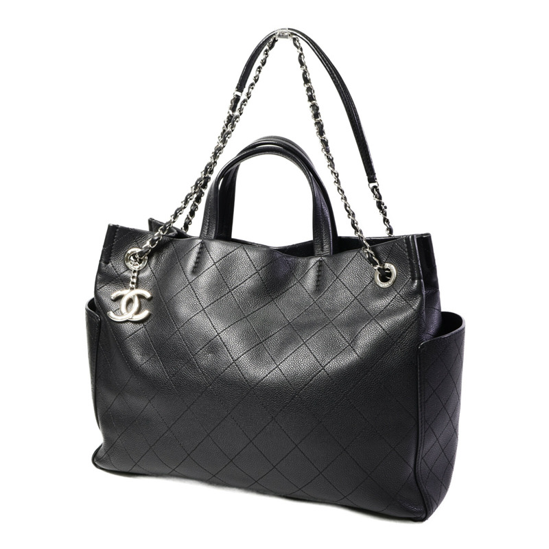 CHANEL 牛皮皮革CC Pocket Tote Bag手挽肩背兩用袋-2