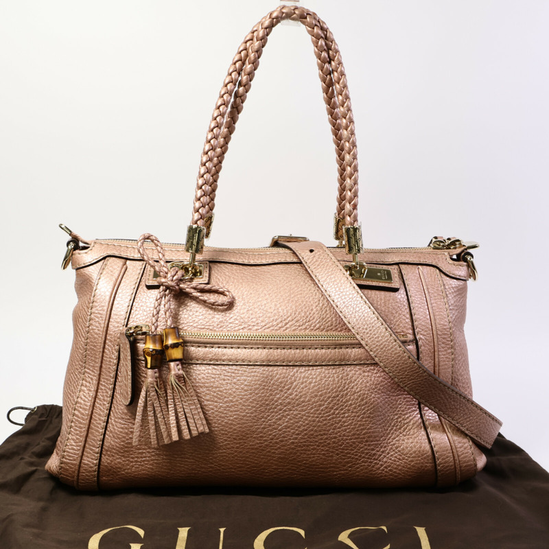 GUCCI 牛皮皮革2 Way Shoulder Bag手挽肩背兩用袋-9