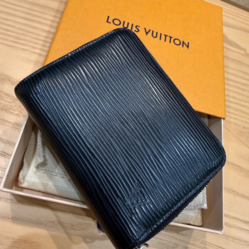 Louis Vuitton LV 水波紋 零錢包 M60152 黑色-1