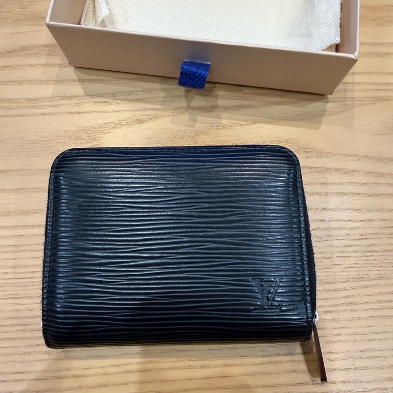 Louis Vuitton LV 水波紋 零錢包 M60152 黑色-11