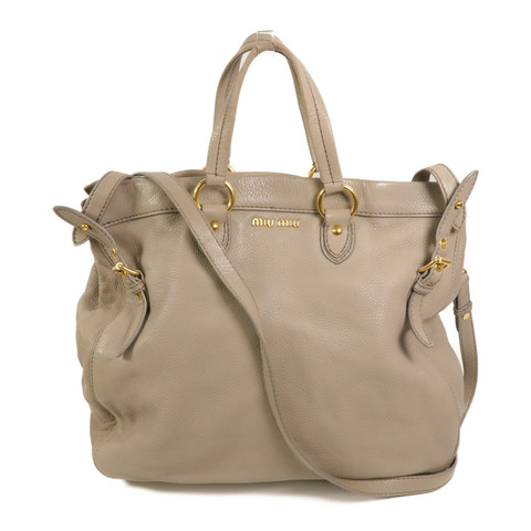 Miu Miu 牛皮皮革Vitello Carbu手挽肩背兩用袋