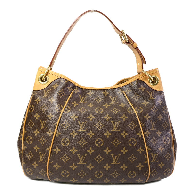 LOUIS VUITTON Monogram Galliera PM金扣肩背袋棕色-1
