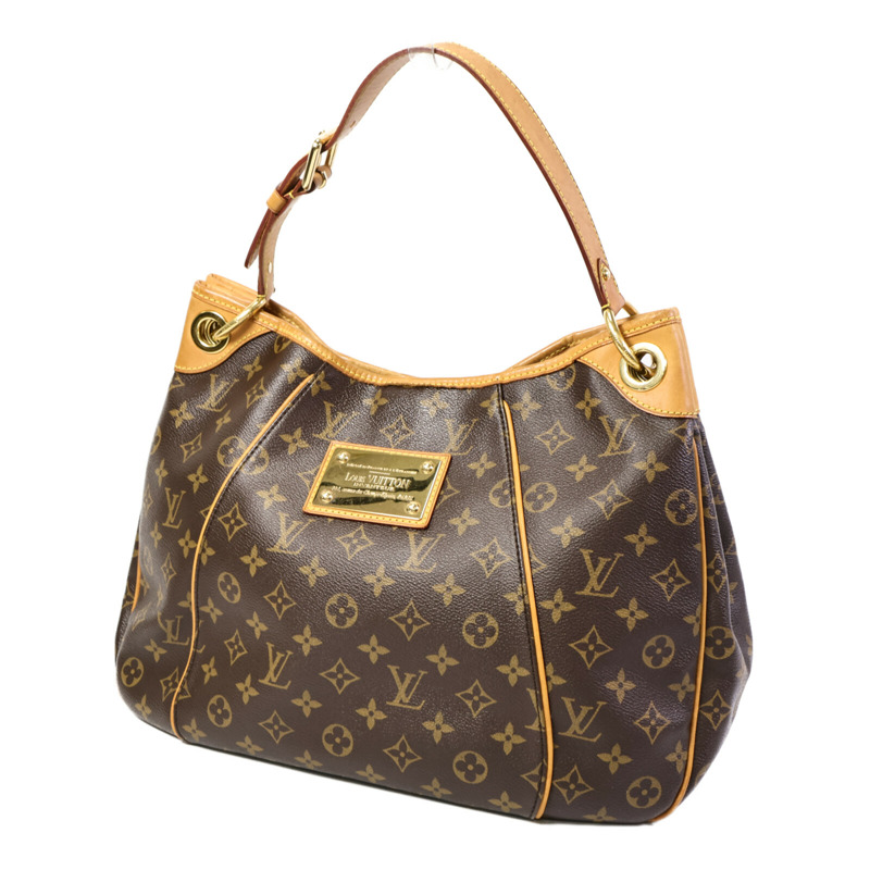 LOUIS VUITTON Monogram Galliera PM金扣肩背袋棕色-2