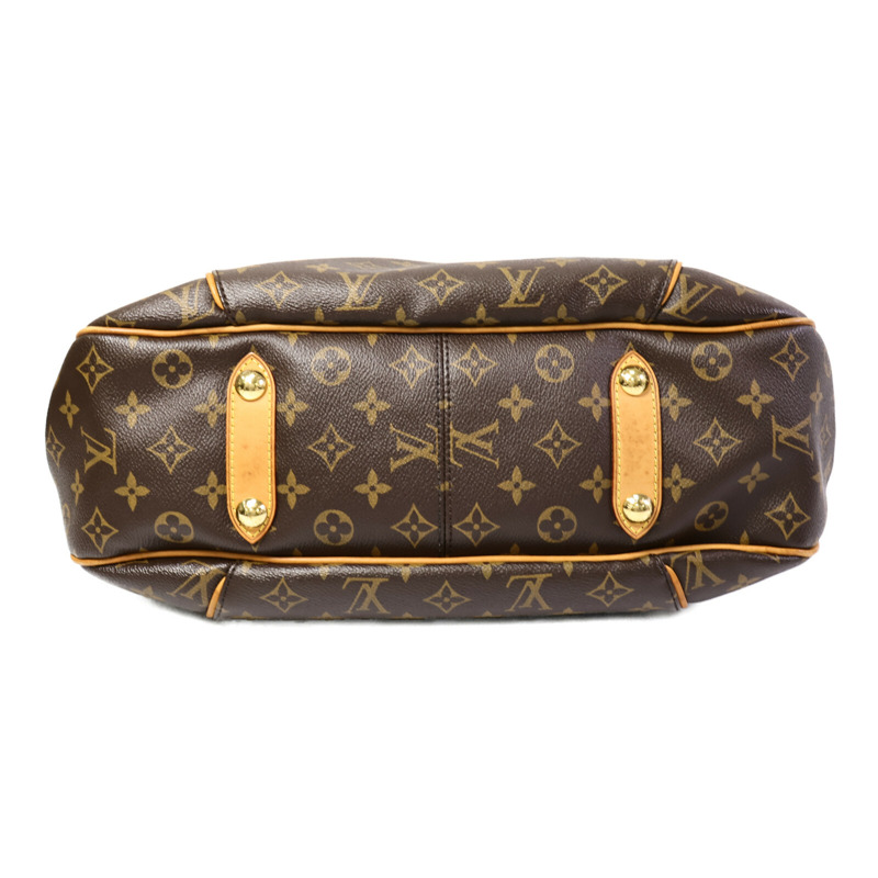 LOUIS VUITTON Monogram Galliera PM金扣肩背袋棕色-3