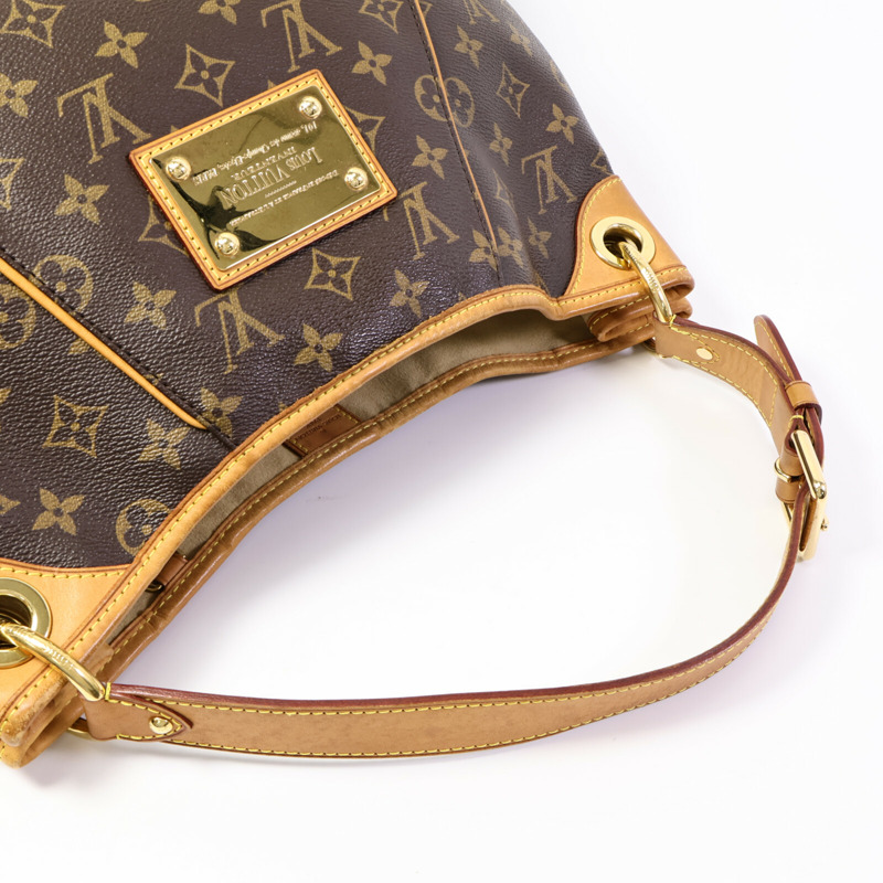 LOUIS VUITTON Monogram Galliera PM金扣肩背袋棕色-8