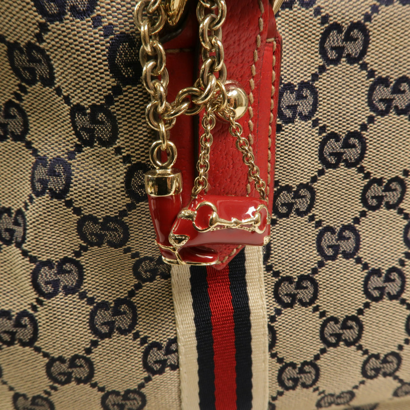 GUCCI 帆布Sherry Line肩背袋-14