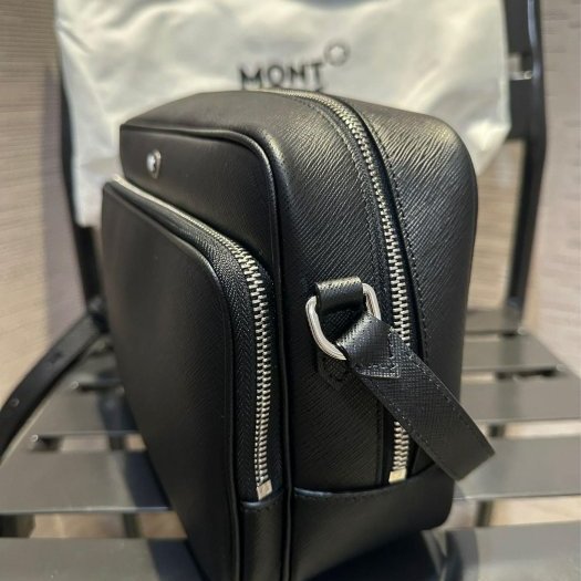 💎Han's house精品服飾💎MONTBLANC 萬寶龍 防刮牛皮 相機包 義大利製 原價37800-3