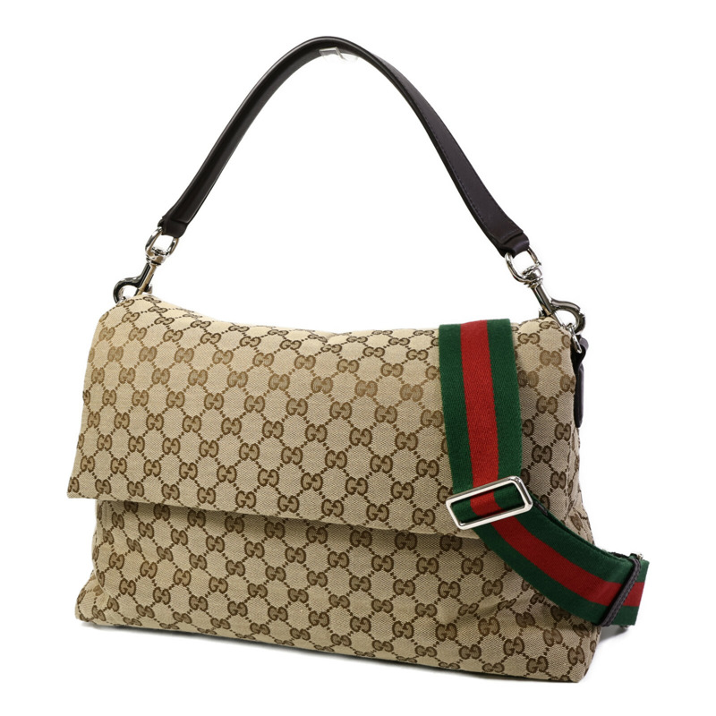 GUCCI 帆布GG Monogram Large Crossbody Bag肩背袋-2