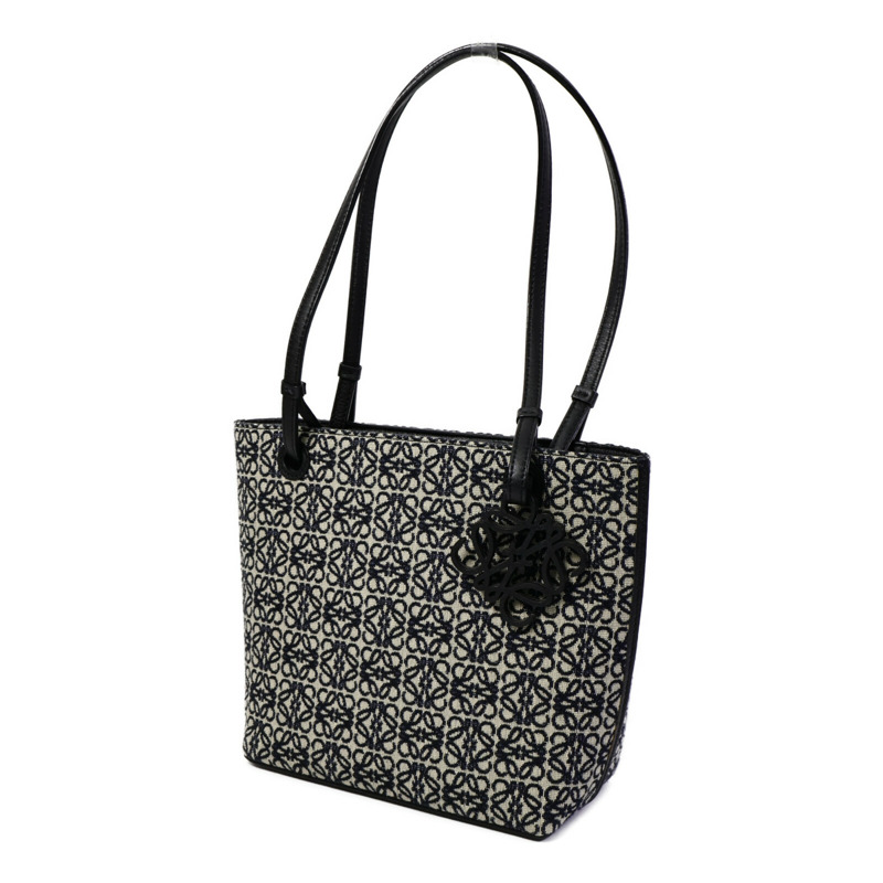 LOEWE 帆布Square Anagram Tote肩背袋-2