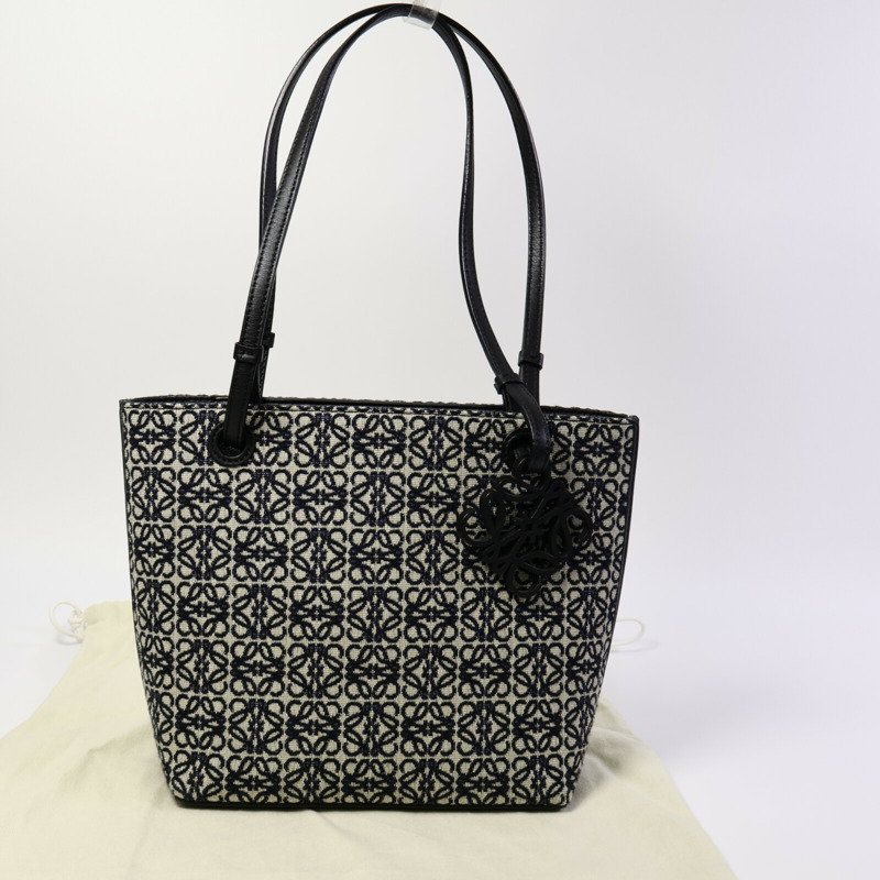 LOEWE 帆布Square Anagram Tote肩背袋-8
