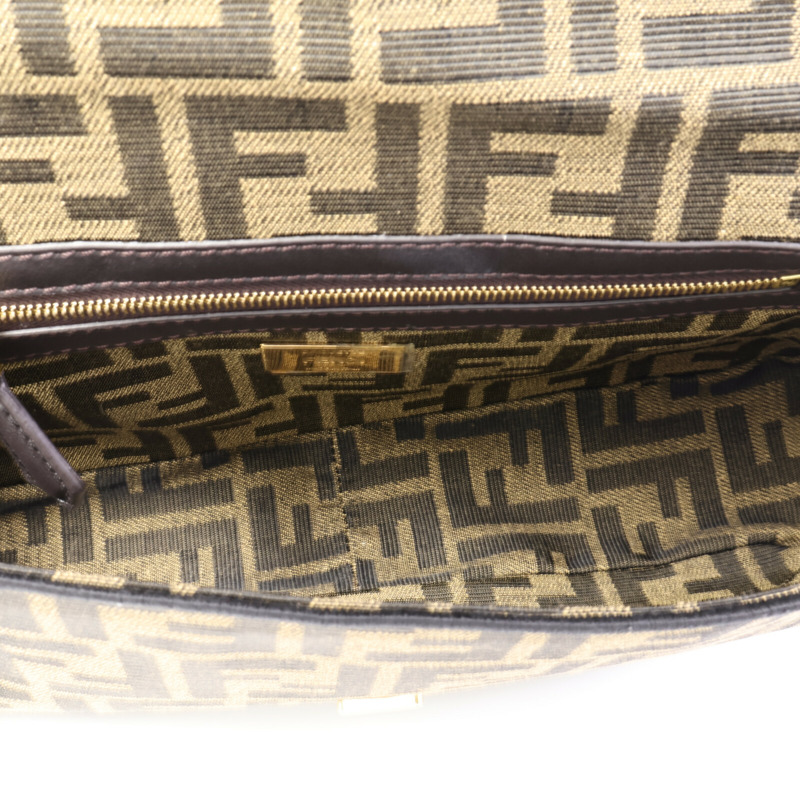FENDI 帆布Baguette Bag手挽肩背兩用袋-4