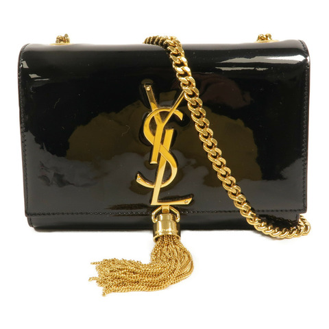 SAINT LAURENT 漆皮皮革Kate Small鏈帶肩背袋