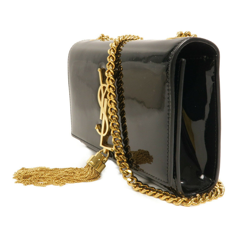 SAINT LAURENT 漆皮皮革Kate Small鏈帶肩背袋-2