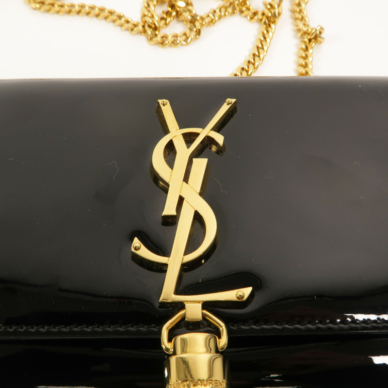 SAINT LAURENT 漆皮皮革Kate Small鏈帶肩背袋-8