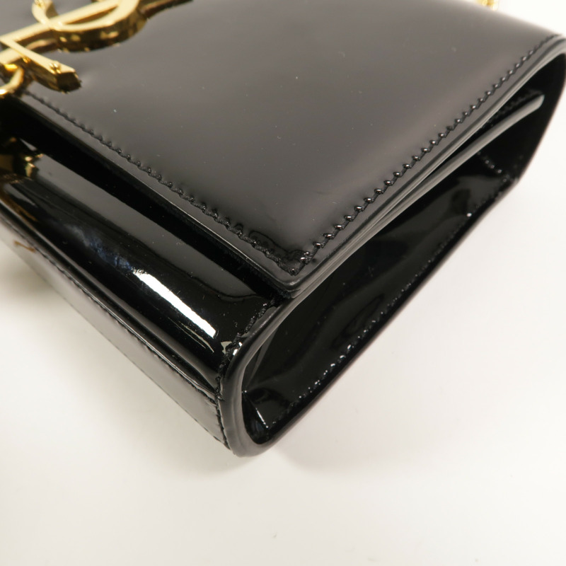 SAINT LAURENT 漆皮皮革Kate Small鏈帶肩背袋-10