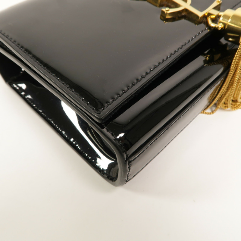 SAINT LAURENT 漆皮皮革Kate Small鏈帶肩背袋-11