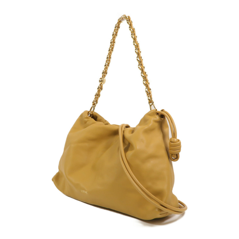LOEWE 羊皮皮革Flamenco Purse Large鏈帶手挽肩背兩用袋-2