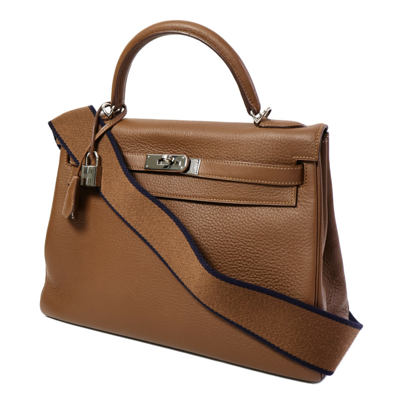 HERMES Clemence皮革Kelly 32手挽肩背兩用袋-2