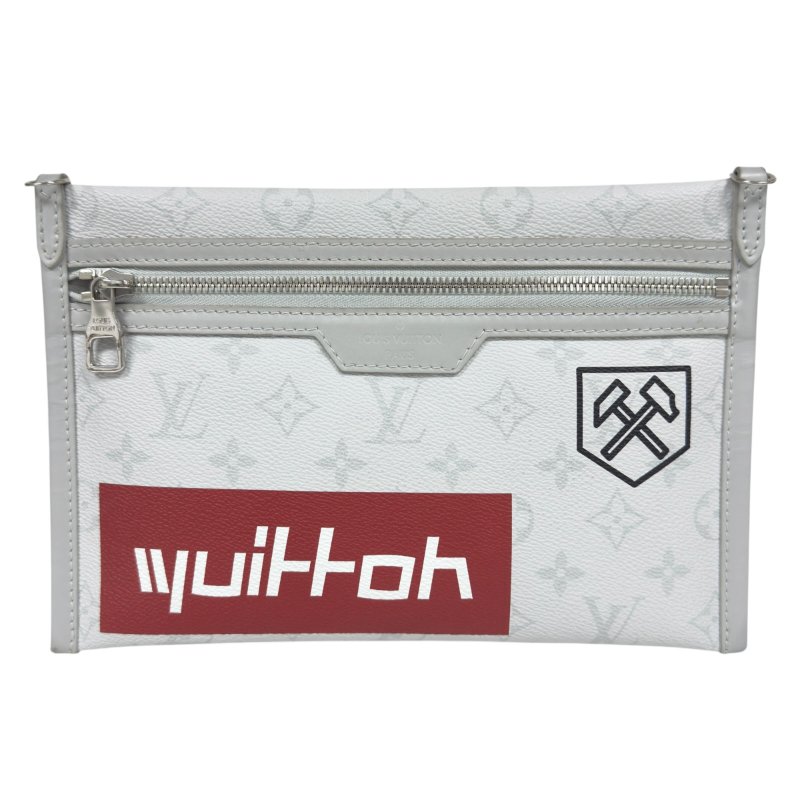 LOUIS VUITTON Flat 雙面 雙層 斜揹袋-10