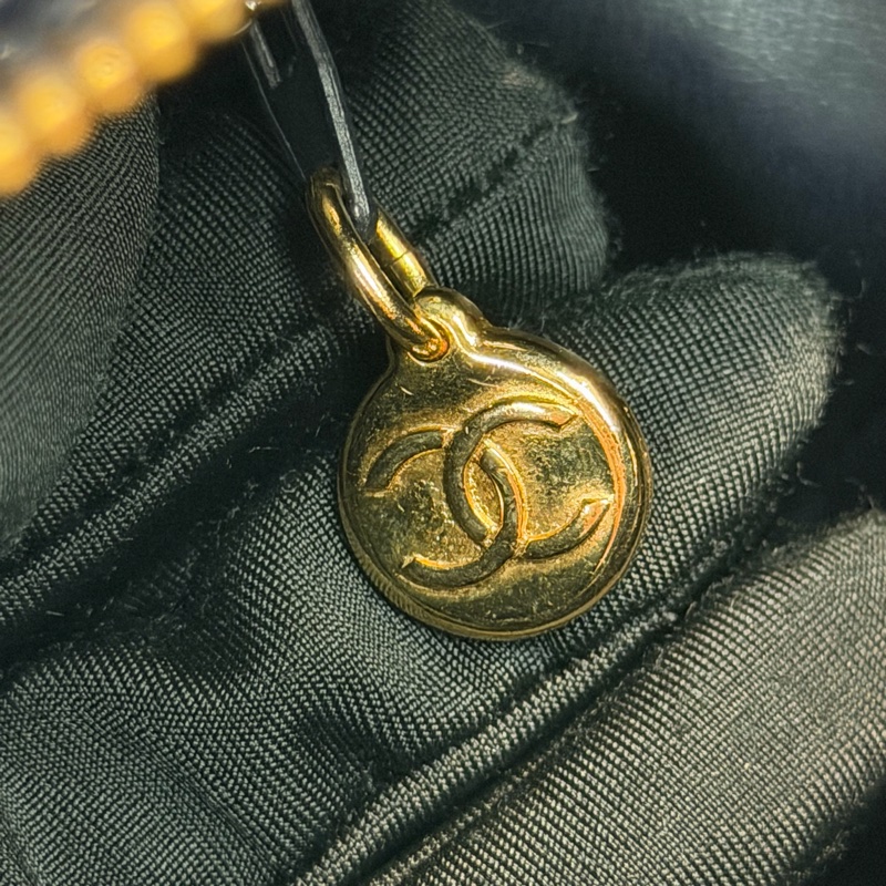 CHANEL 寶藍色中古菱格紋 TOTE BAG XC482-38