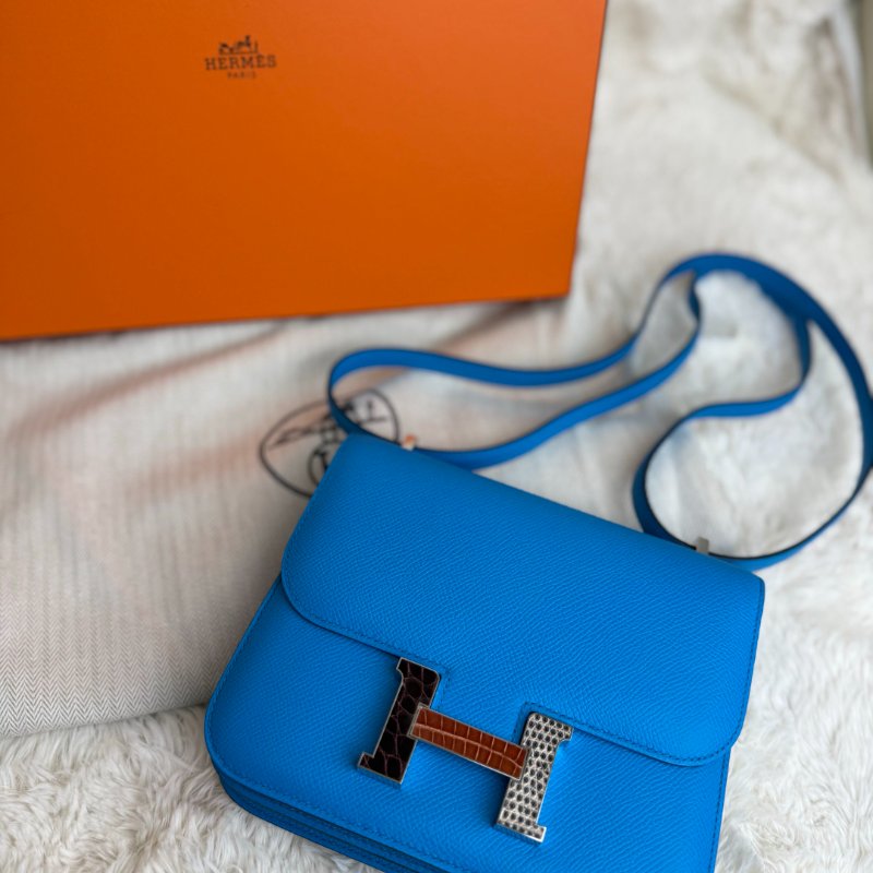 Hermès Mini Constance 19 0F 佛羅裏達藍 特別扣 Z stamp-2