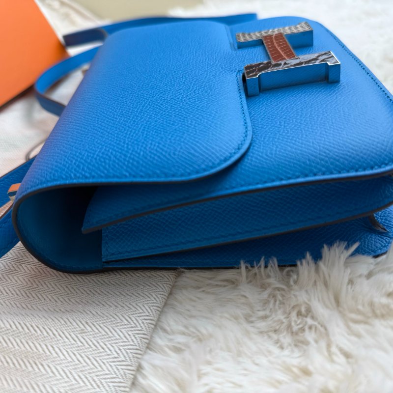 Hermès Mini Constance 19 0F 佛羅裏達藍 特別扣 Z stamp-3