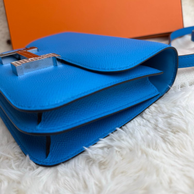 Hermès Mini Constance 19 0F 佛羅裏達藍 特別扣 Z stamp-4