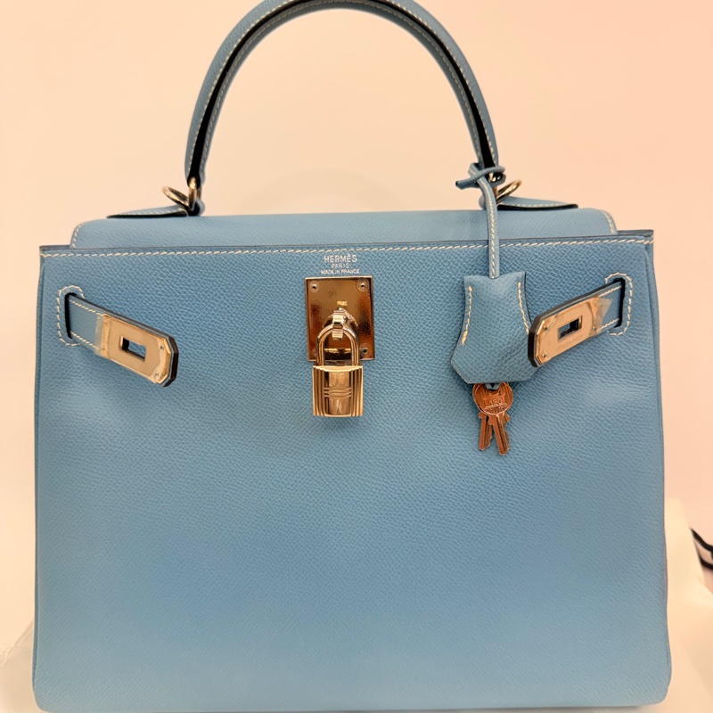 Hermes 75牛仔藍epsom Kelly28-0