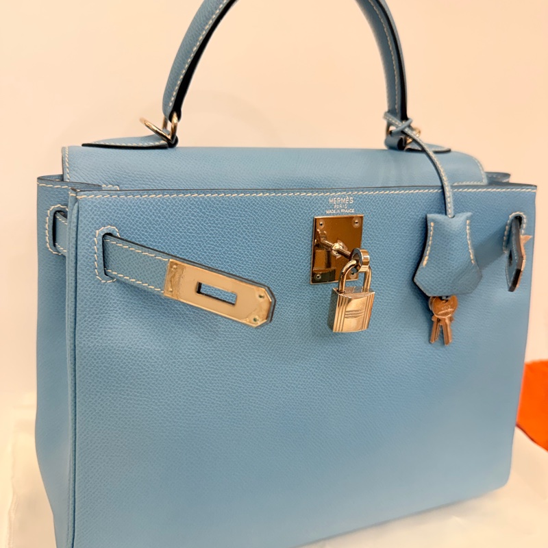 Hermes 75牛仔藍epsom Kelly28-1