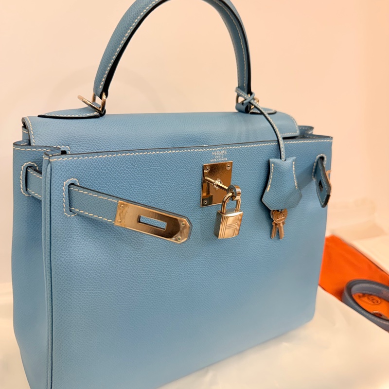 Hermes 75牛仔藍epsom Kelly28-2