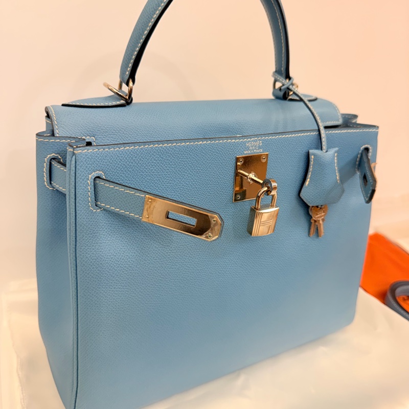 Hermes 75牛仔藍epsom Kelly28-3